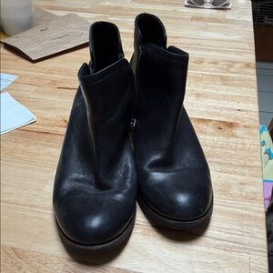 Black Leather Ankle Boots